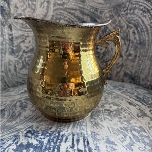 Gold Hammered Pitcher